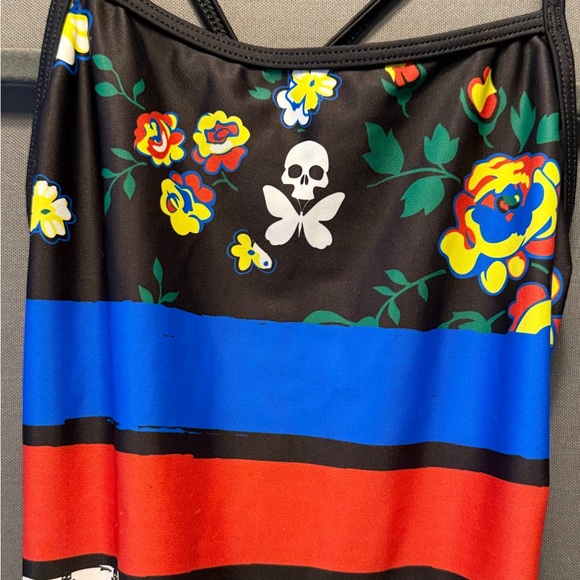 Betty Designs One-Piece Swimsuit with Floral/Multicolor Bands - Picture 4 of 8